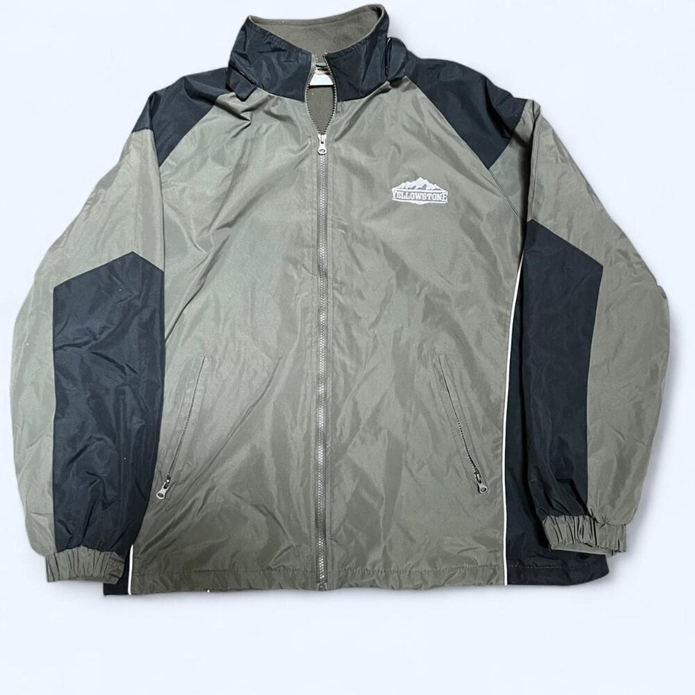 Yellowstone National Park Embroidered Logo Jacket Men’s L Removable Hood